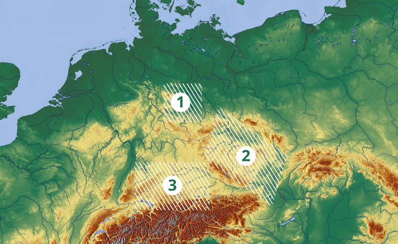 The current study is the first to compare population development and climate data from the Neolithic to the Middle Bronze Age in three regions of Central Europe at high temporal resolution.