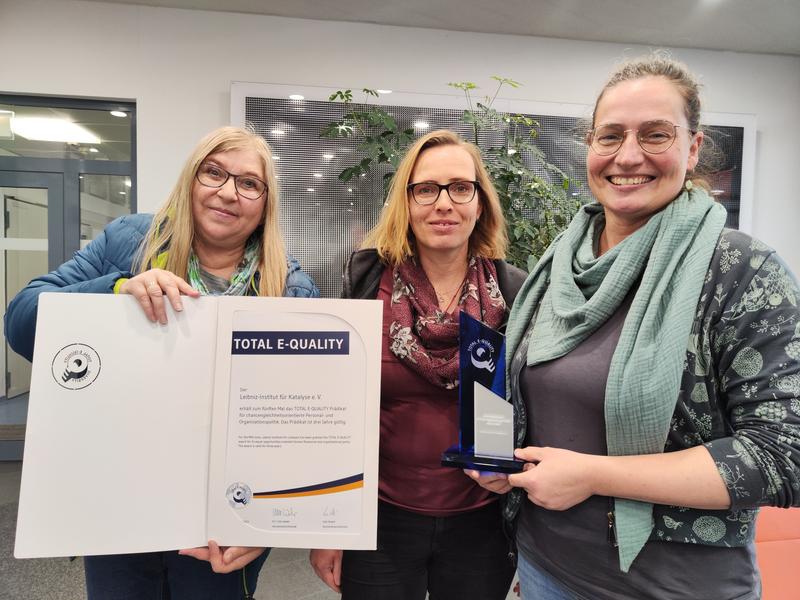 Equal Opportunity Officers at LIKAT - Annett Brieskorn, Kathleen Schubert and Dr. Sandra Hinze (from left)