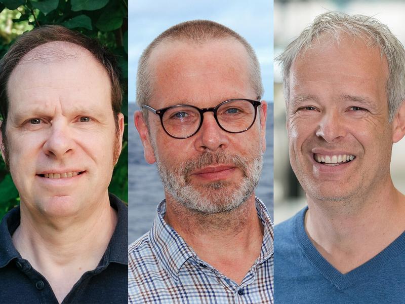 Geochemist Prof. Dr. Kai-Uwe Hinrichs, petrologist Prof. Dr. Wolfgang Bach , climate modeler Prof. Dr. Gerrit Lohmann, from left to right