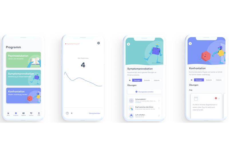Betroffene lernen mit der App mehr über ihre Erkrankung und führen Übungen gegen die Angst durch, wie sie auch in einer Therapie üblich sind.