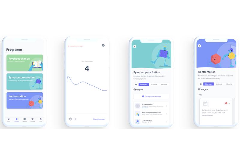 Betroffene lernen mit der App mehr über ihre Erkrankung und führen Übungen gegen die Angst durch, wie sie auch in einer Therapie üblich sind.