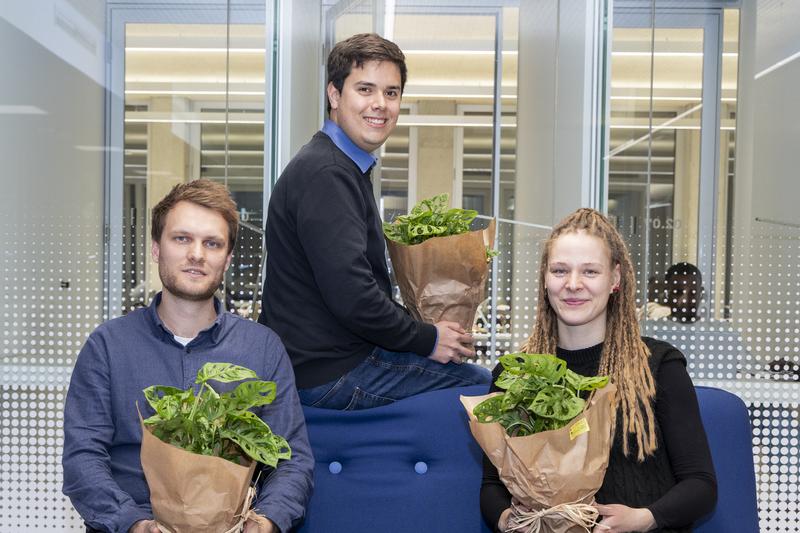 Drei der Ausgezeichneten (v.l.n.r.): Simon Plützer, Marco-Antonio Giunta und Sabine Chromy.