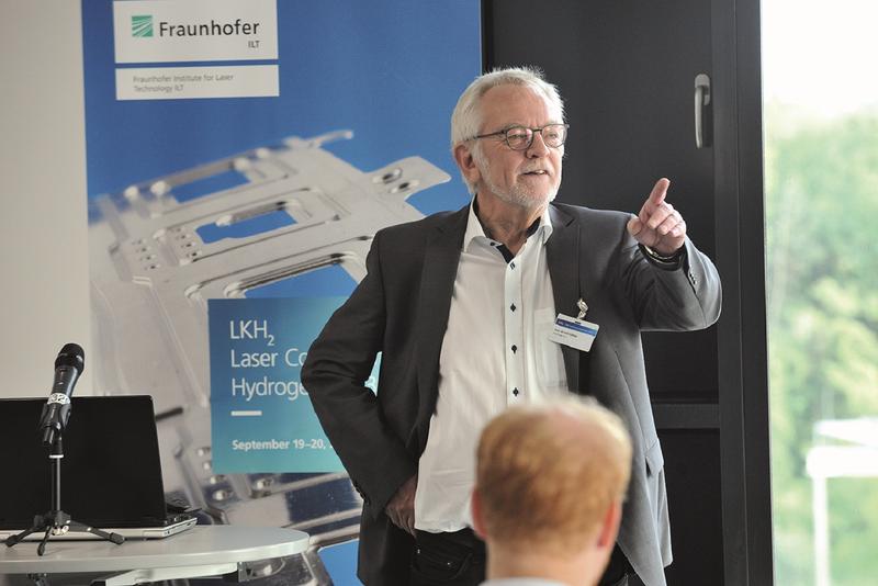 Prof. Arnold Gillner, Abteilungsleiter Business Development Forschungsmärkte Fraunhofer ILT: »Wir suchen 6 industrielle Partner von kleinen, mittleren, aber auch gerne größeren Unternehmen, die in unserem Netzwerk ›Laser in hydrogen technology‹ mitmachen.«
