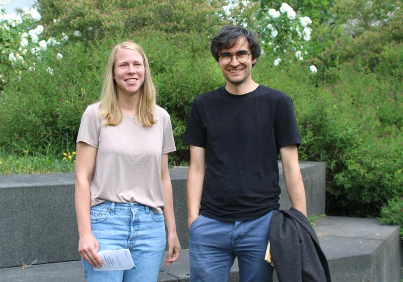 Prof. Dr. Felix Wilke und Mareike Sielaff vom Projektteam an der EAH Jena