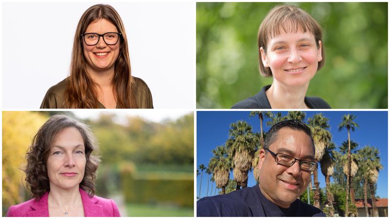 Sollen neue Humboldt-Professor*innen 2024 werden: Leslie M. Schoop, Eva Pils, Michaela Mahlberg, David Damanik