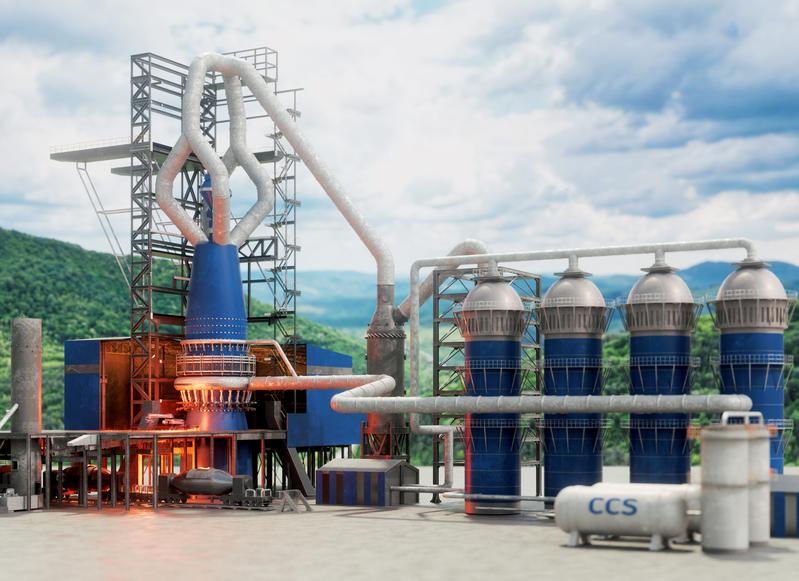 Durch die Integration von Hochofen und Kokerei sowie das konsequente Recycling von Prozessgasen und -wärme kann der CO2-Ausstoß bei der Stahlproduktion reduziert werden. (Darstellung: SMS group)