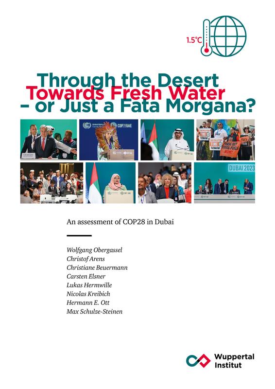 Cover COP28 assessment "Through the Desert Towards Fresh Water – or Just a Fata Morgana? "