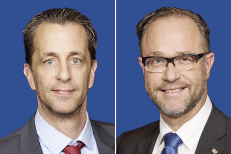 Prof. Dr. med. Oliver Sakowitz (rechts) und Prof. Dr. med. Alexander Zarbock (links)