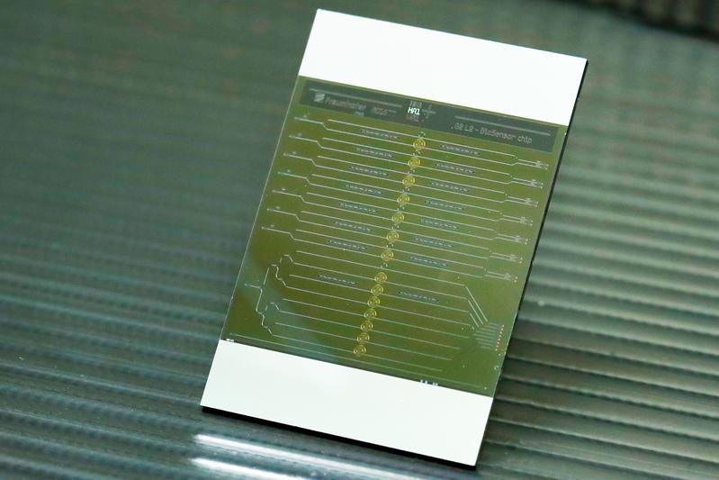 Biosensor chip from Fraunhofer IPMS.