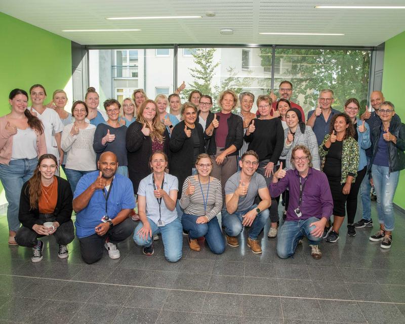 Magnet-Multiplikatoren am Universitätsklinikum Bonn (UKB): Pflegewissenschaftler Andreas Kocks (vorne rechts)