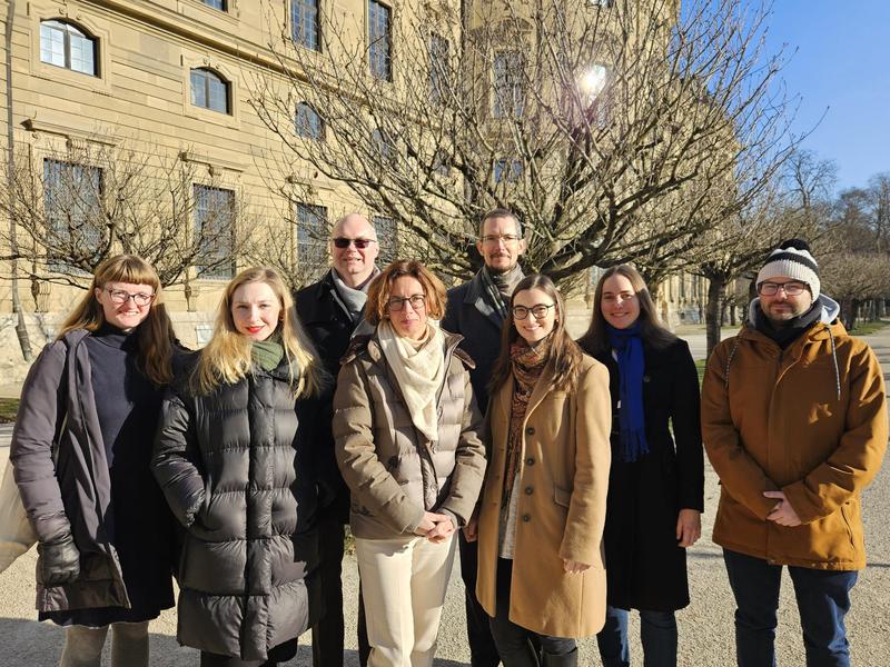 Das Projektteam, von links nach rechts: Anna Kontriner, Maria Janosch, Rene Pfeilschifter, Barbara Schmitz, Jan R. Stenger, Isabel Virgolini, Sandra Erker und René Walter.