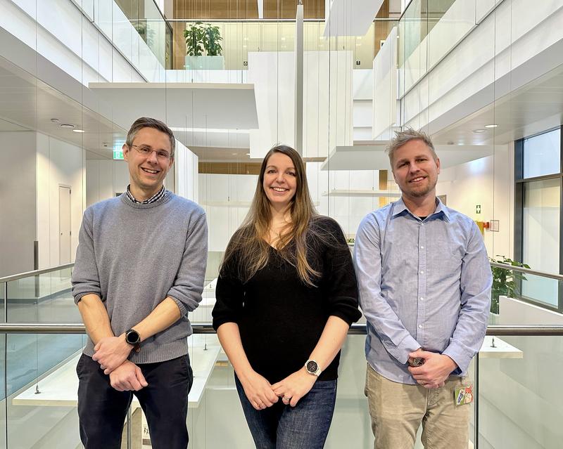 ISTA Assistant Professor Florian Schur (left) and co-first authors Julia Datler and Jesse Hansen.