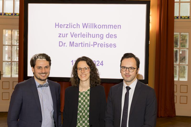 v.l. Dr. Joseph Tintelnot, Dr. Britta Zecher,  Dr. Nico Gagelmann,