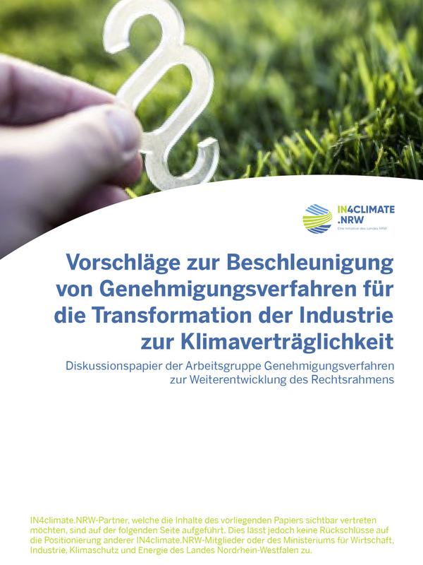 Eine klimaneutrale Industrie braucht schnelle Genehmigungsverfahren: NRW.Energy4Climate veröffentlicht Diskussionspapier
