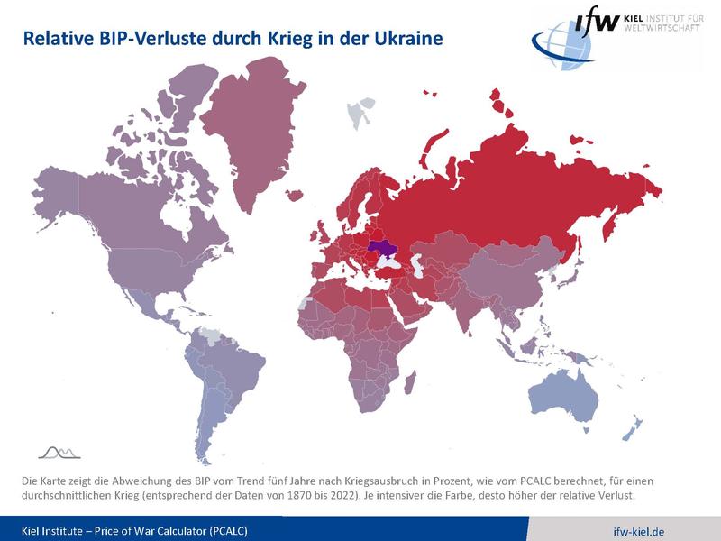 Relative BIP-Verluste durch Krieg in der Ukraine