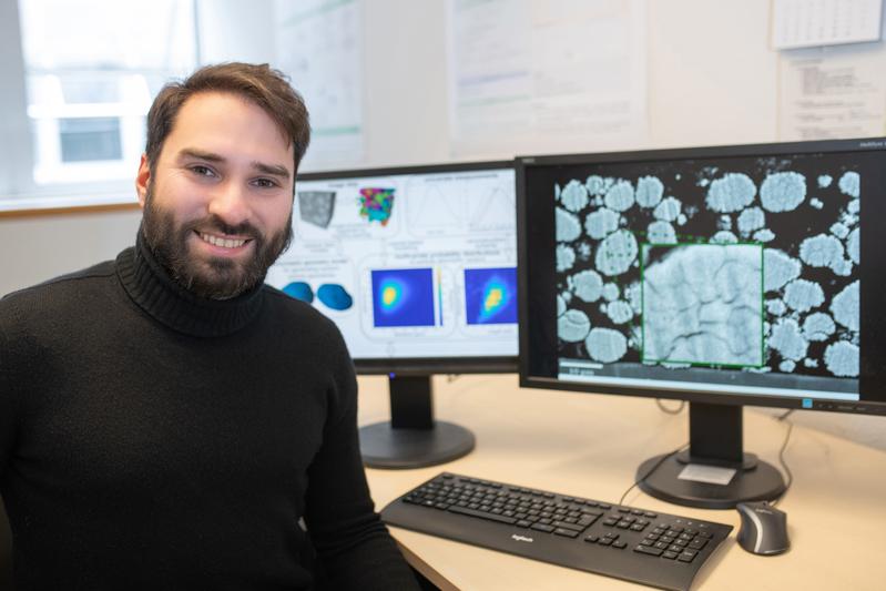 Dr. Orkun Furat forscht an der Uni Ulm zur Generierung Digitaler Zwillinge für Aktivpartikel aus Batterieelektroden