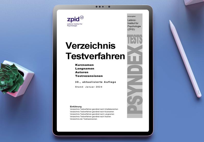 Die aktualisierte Auflage des Verzeichnisses der Testverfahren ist online abrufbar. 