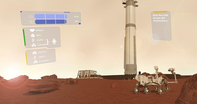 Willkommen auf dem Mars: Start-Sequenz der Virtual-Reality-Anwendung 
