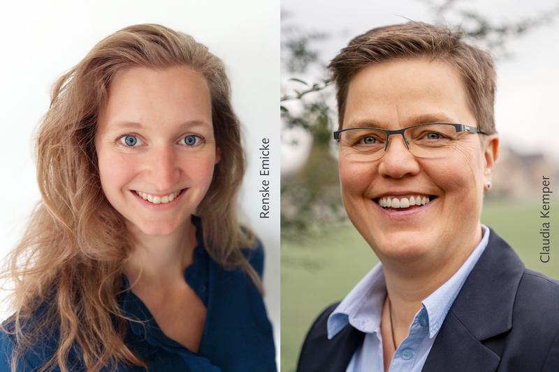 Moderatorin Renske Emicke und Referentin Prof. Dr. Claudia Kemper