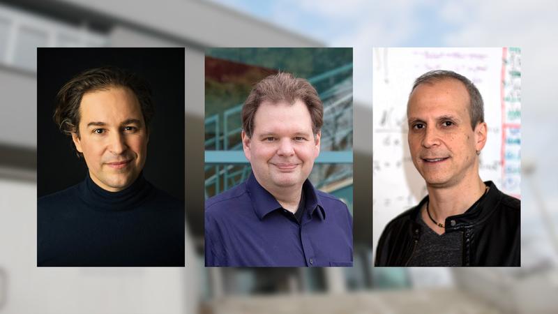 Sie leiten die Tagung zur Datenvertonung (v.l.): die Professoren Dr. Maximilian Schich (Universität Tallinn), Dr. Thilo Gross (Universität Oldenburg) und Dr. Cristián Huepe (Northwestern University).