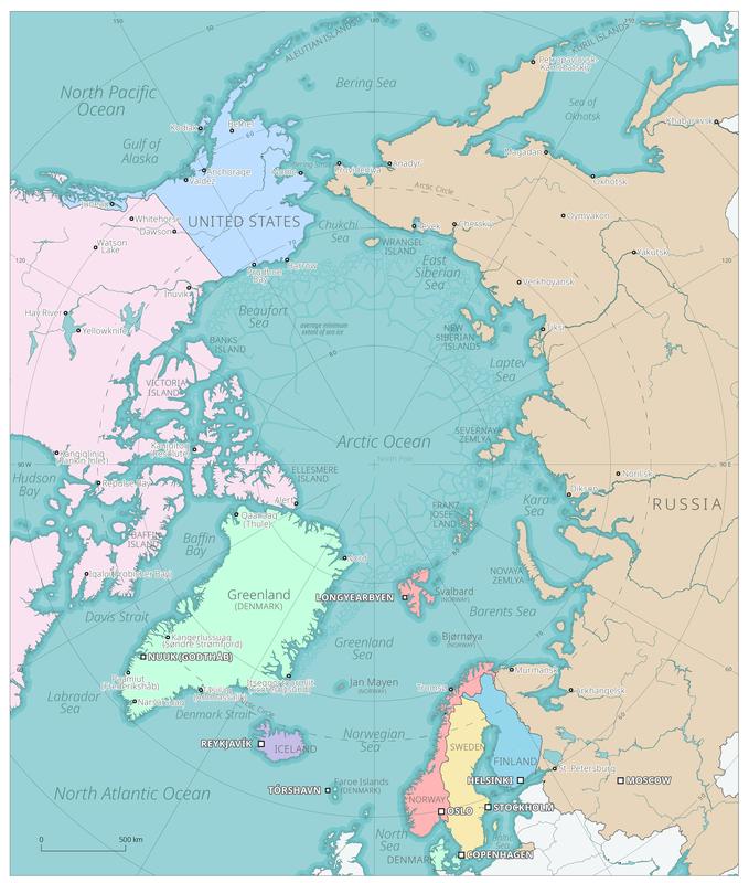 The Arctic region