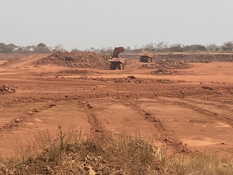 Bauxite mining in Western Chimpanzee habitat in Guinea.