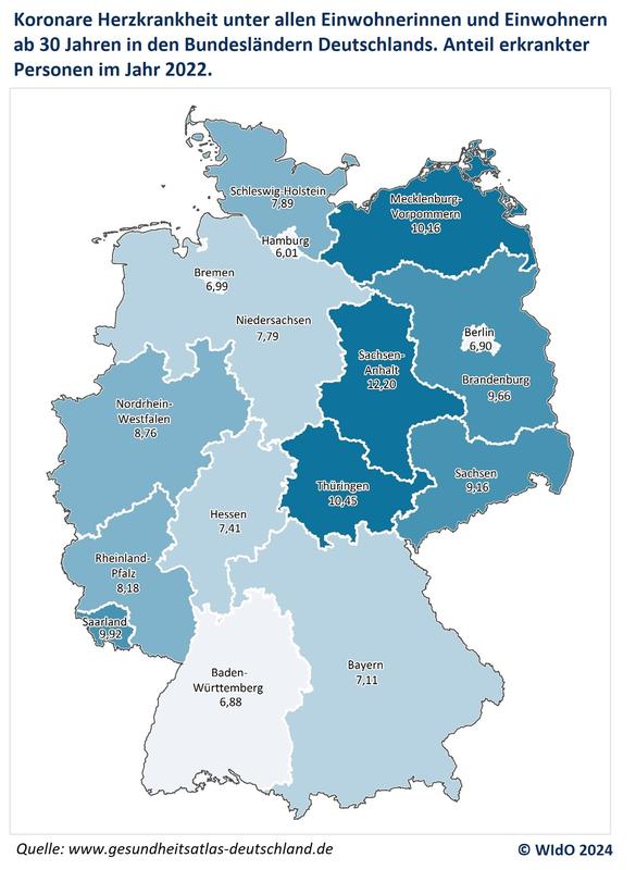 Osten Deutschlands überdurchschnittlich von KHK betroffen