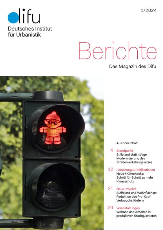 Cover des Difu-Magazins "Berichte" 1/2024