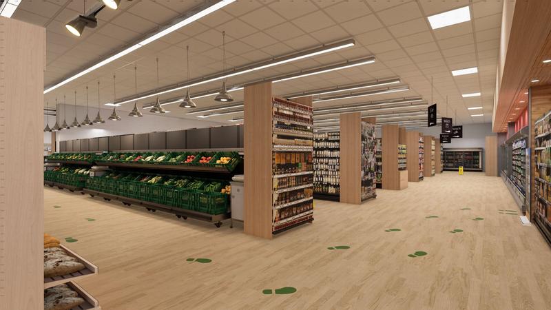 The virtual supermarket was based on a real supermarket. 