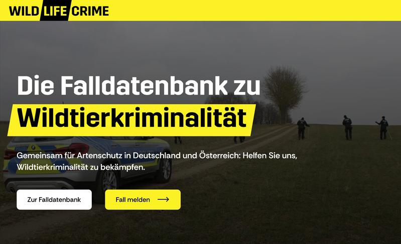 Falldatenbank und Webportal des Projekts "wildLIFEcrime"