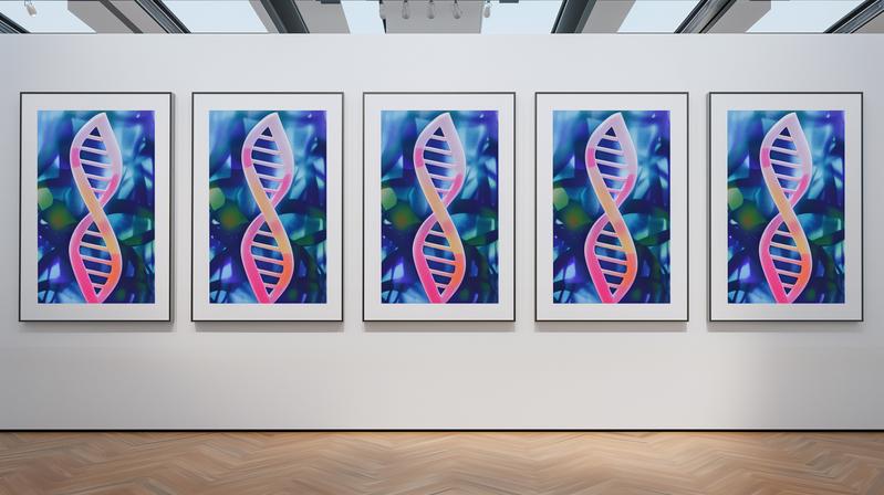  Die Echtheit von wertvollen Kunstdrucken kann mit DNA gekennzeichnet werden.