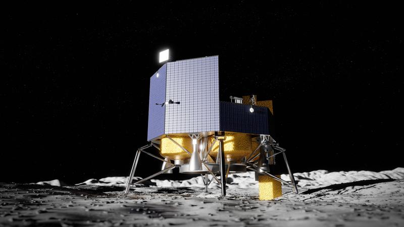 Astrobotic’s lander “Griffin” – a lander that transports the MOONRISE-laser to the Moon could look something like this. 