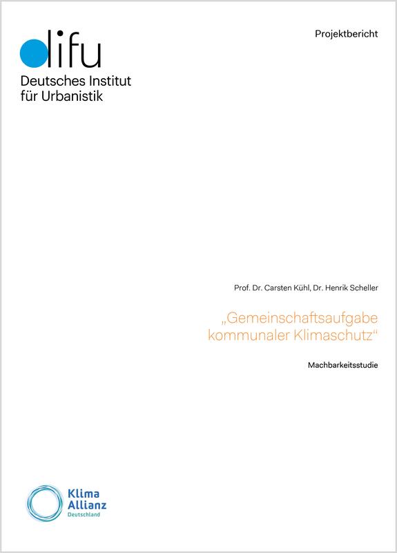 Cover Machbarkeitsstudie GA Klimaschutz