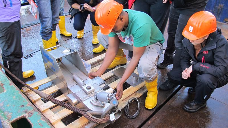 A CPR (Continuous Plankton Recorder) is being prepared.