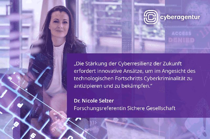 Dr Nicole Selzer, research officer in the Cyberagentur's Secure Society department.