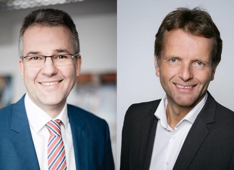 AiF-Vorstände Jens Jerzembeck und Thomas Reiche (r.)