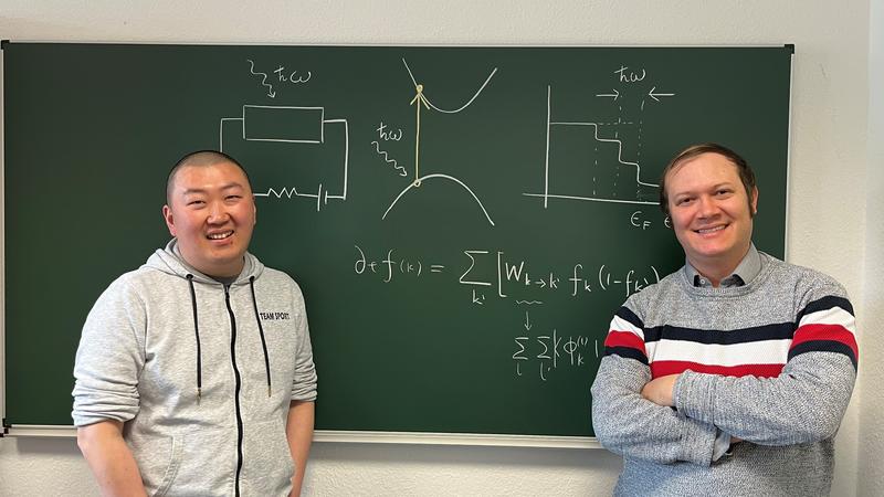 Likun Shi (left) and Inti Sodemann (right) at their institute. 