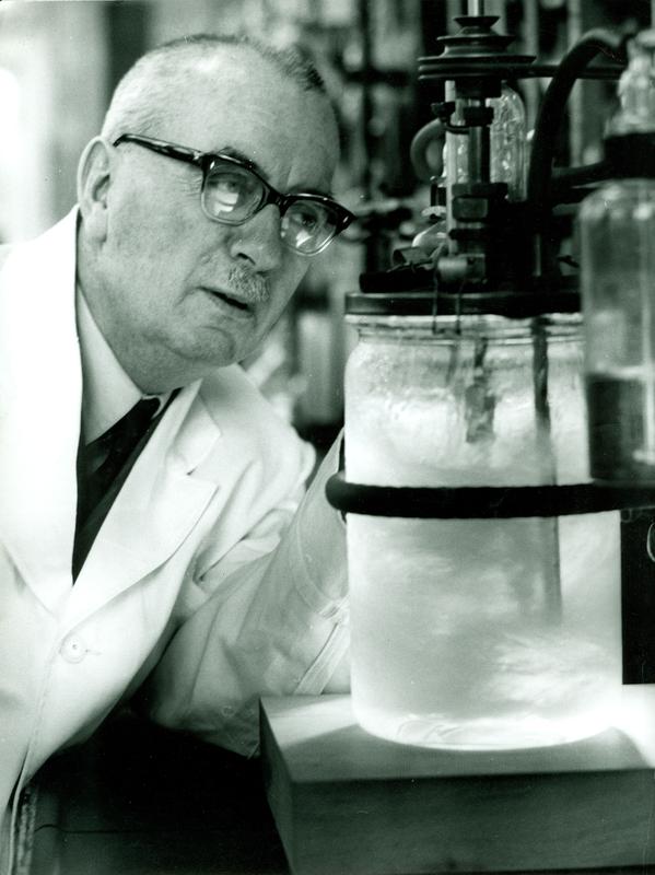 Karl Ziegler in his Lab in Mülheim an der Ruhr.