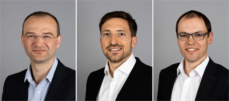 (V.l.n.r.) Prof. Dr. Tobias Moser, Dr. Daniel Keppeler und Dr. Christian Goßler. 