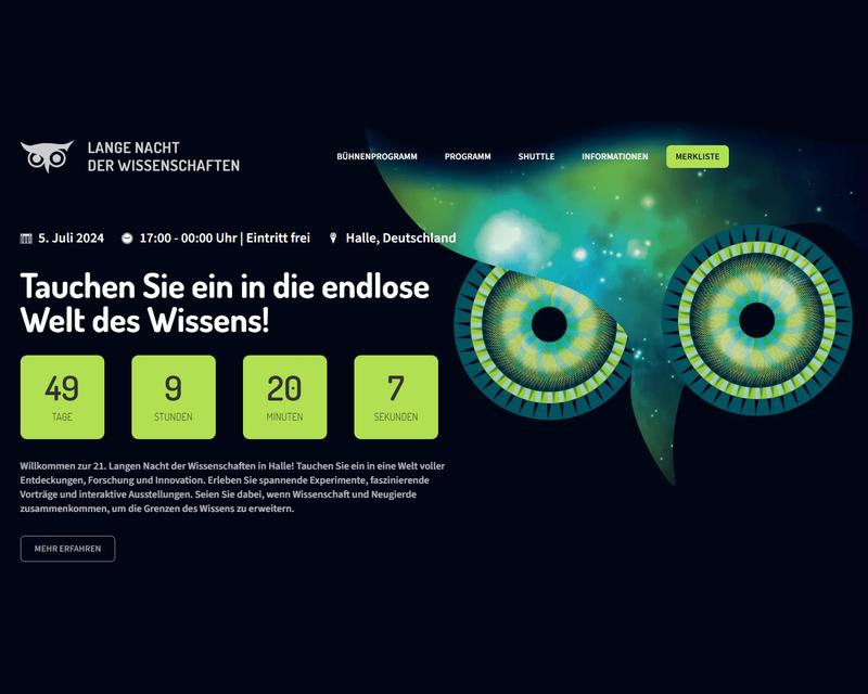 Screenshot der Website