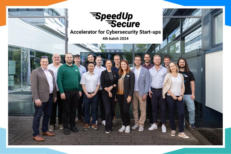 Finalisten und Organisatoren des Accelerator-Programms "SpeedUpSecure" 2024