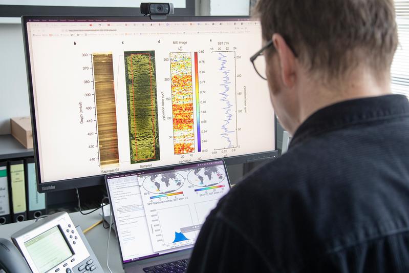 Moleküle mariner Algen in Sedimentproben geben detaillierte Hinweise auf Klimabedingungen in der Vergangenheit. 