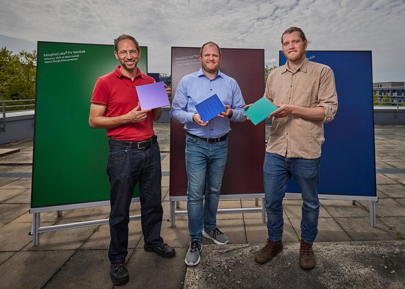 The team of researchers from Fraunhofer ISE: Dr. Thomas Kroyer, Dr. Oliver Höhn and Andreas Wessels (from left to right)