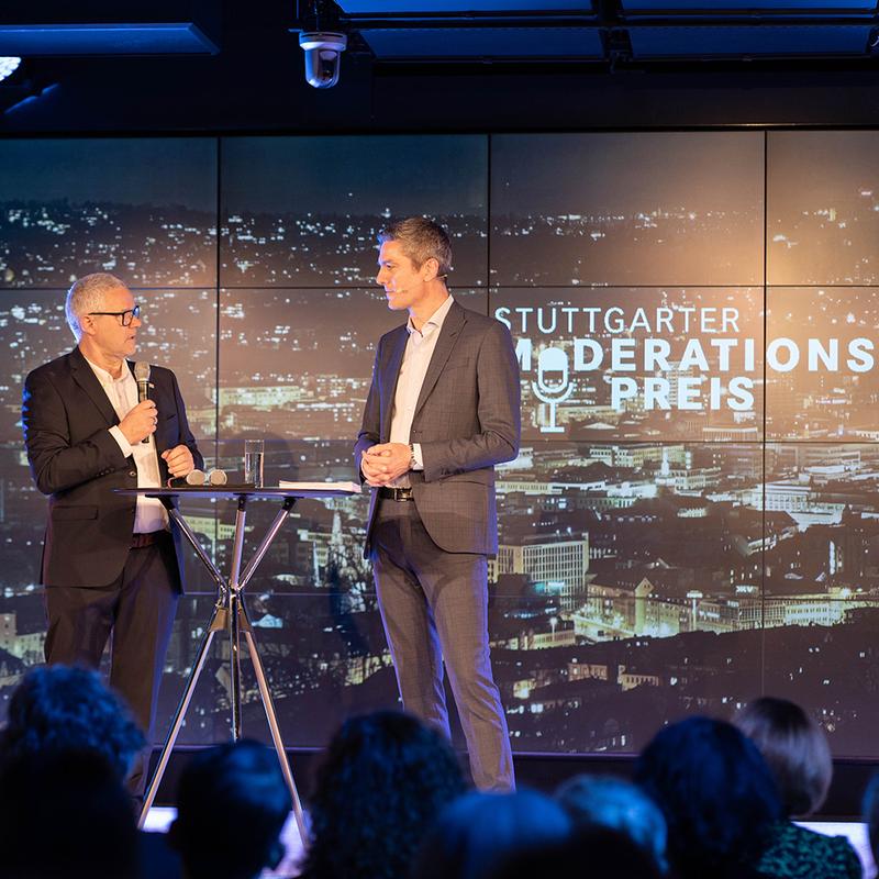 Prof.Prof. Stephan Ferdinand mit Prof. Ingo Zamperoni (rechts)