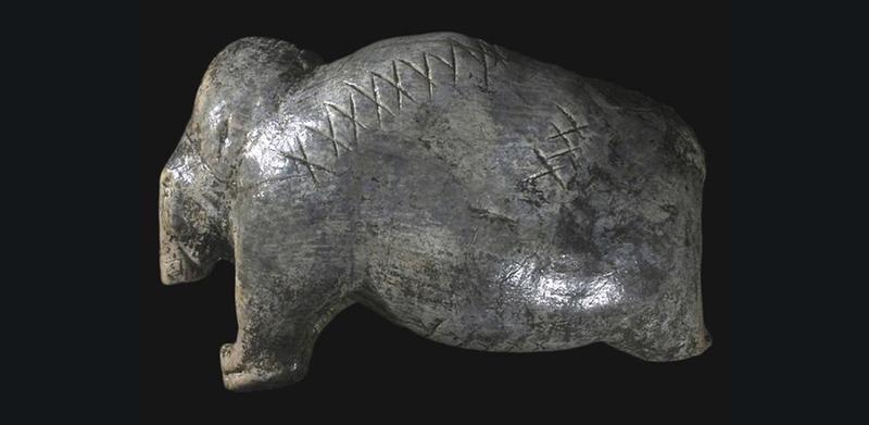 Ivory mammoth from the Vogelherd Cave in the Lone Valley, approx. 40,000 years ago. 