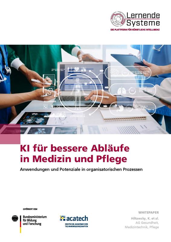 Ein aktuelles Whitepaper der Plattform Lernende Systeme zeigt anhand von Praxisbeispielen, wie KI in organisatorischen Prozessen zu einer besseren Versorgungsqualität beitragen kann.