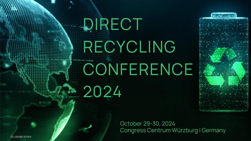 Terminhinweis Battery Direct Recycling Conference 2024