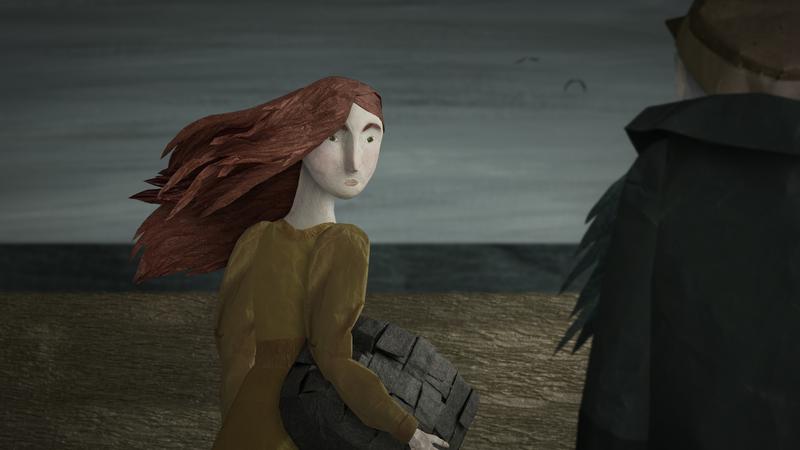 EKKE NEKKEPENN erzählt von einem Meeresgott, der versucht, eine hübsche Sylterin für sich zu gewinnen. Animation: Anne Breymann. Ton: Michał Krajczok. (Filmstill) 