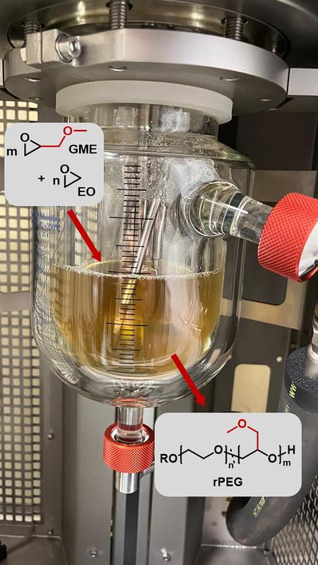 The rPEG polymers are synthesized in this reactor in an inert gas atmosphere.