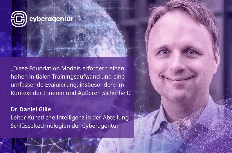 Dr. Daniel Gille, Leiter Künstliche Intelligenz in der Abteilung Schlüsseltechnologie der Cyberagentur. 